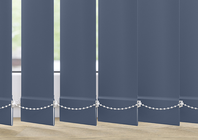 Trinity (Blackout), Prussian Blue - Vertical Blind Slats - Image 3